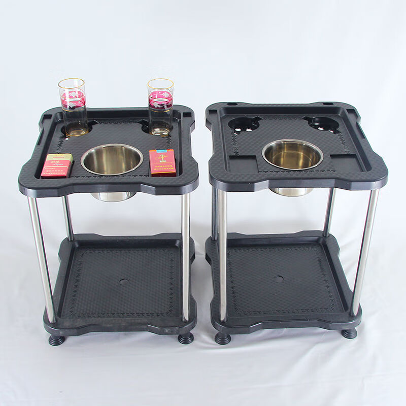 麻将机茶几棋牌室专用茶水架烟灰缸加厚塑料茶几桌角小几配件a8升级版