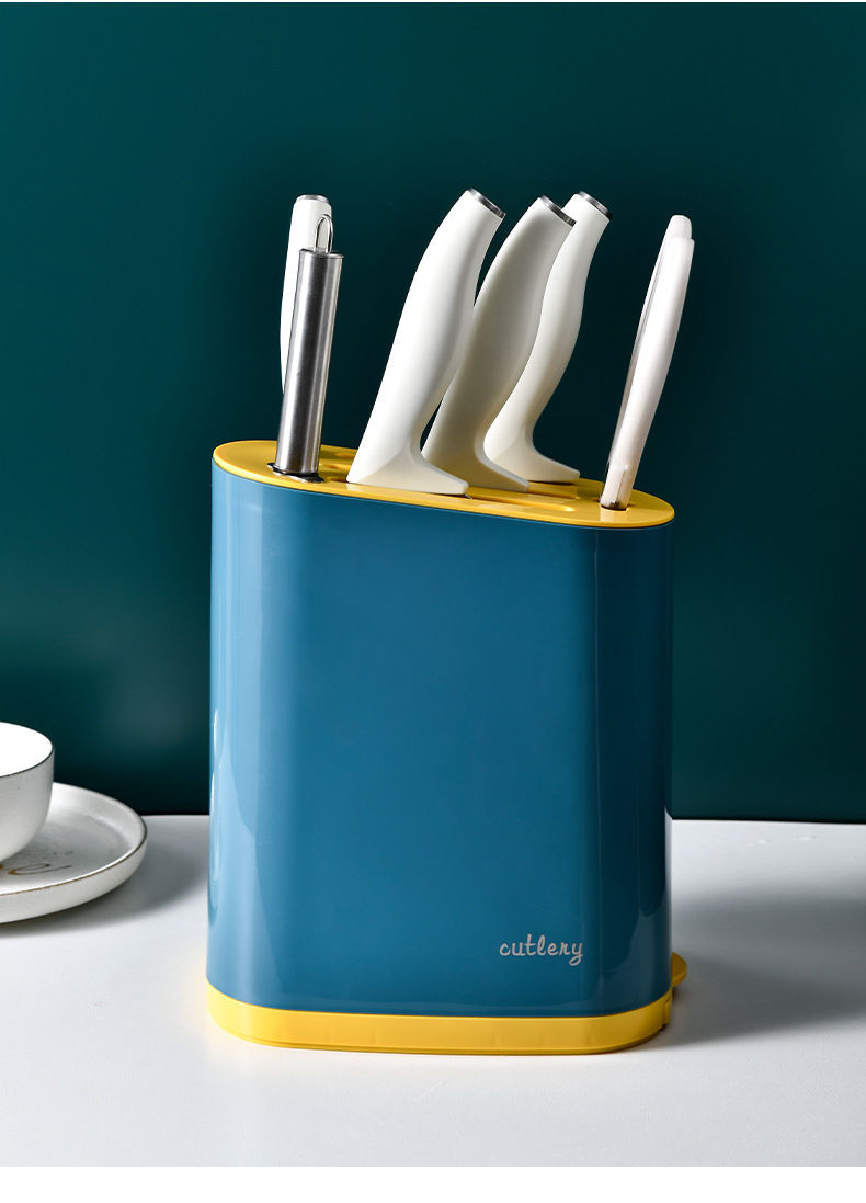 菜刀架座落地多层架刀架多功能家用厨房免打孔刀架子刀架主体白绿落地