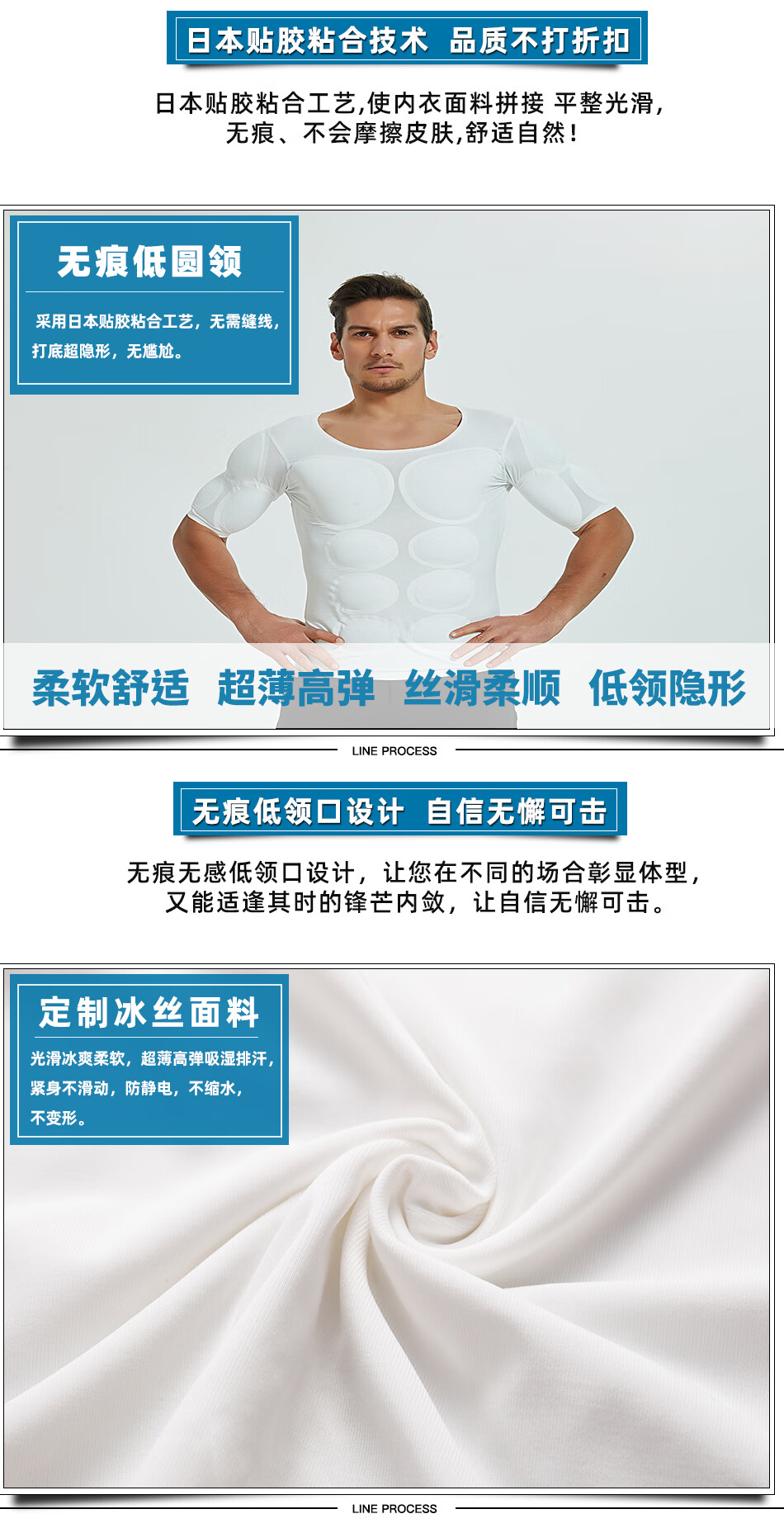 搞怪假肌肉男假腹肌衣服新内士男t恤隐形仿真假胸肌假背阔肌短袖增壮