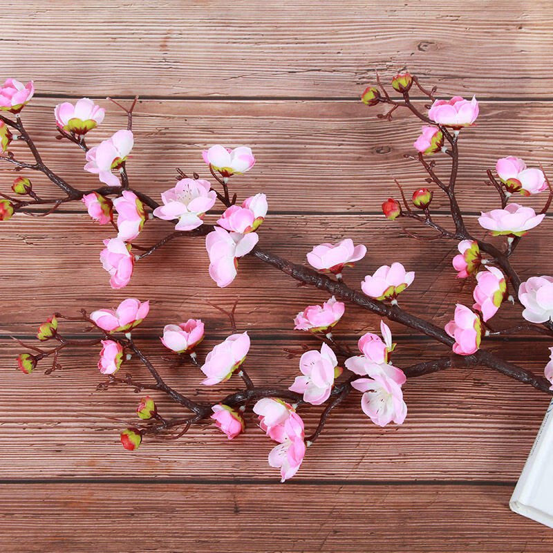精选现发梅花插花仿真花套装中式假花摆件家居饰品客厅餐桌摆设花艺