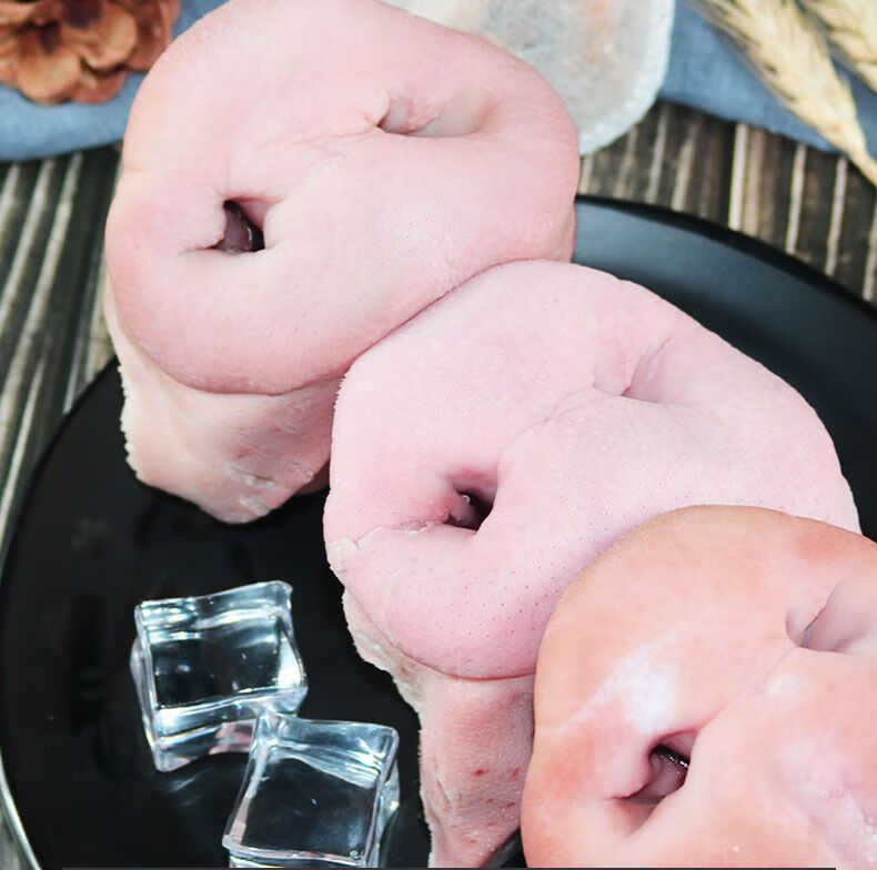 顺丰新鲜去骨带骨猪鼻子去骨带骨猪拱嘴家庭饭店25斤去骨土猪鼻3斤装