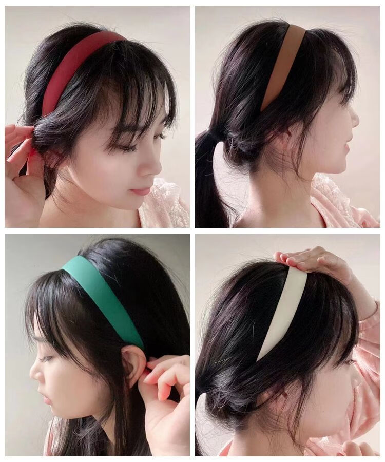 致如祎原创压发圈发箍女简约百搭气质压发卡哑光塑料拉直不断宽边防滑