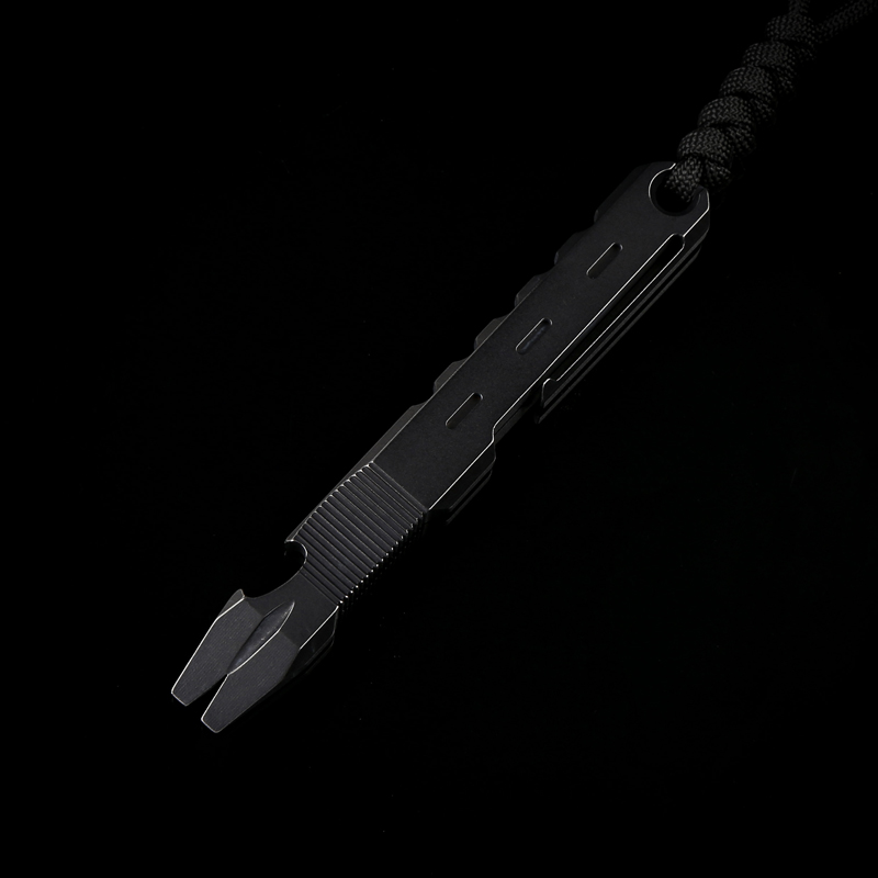 tc4钛合金撬棍撬棒户外求生存防身酷棍edc多功能工具开瓶器沧沧石洗