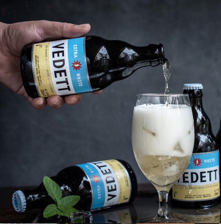 二狗酒馆 比利时白熊啤酒白熊玫瑰 小麦白啤vedett 24瓶整箱 6瓶:白熊