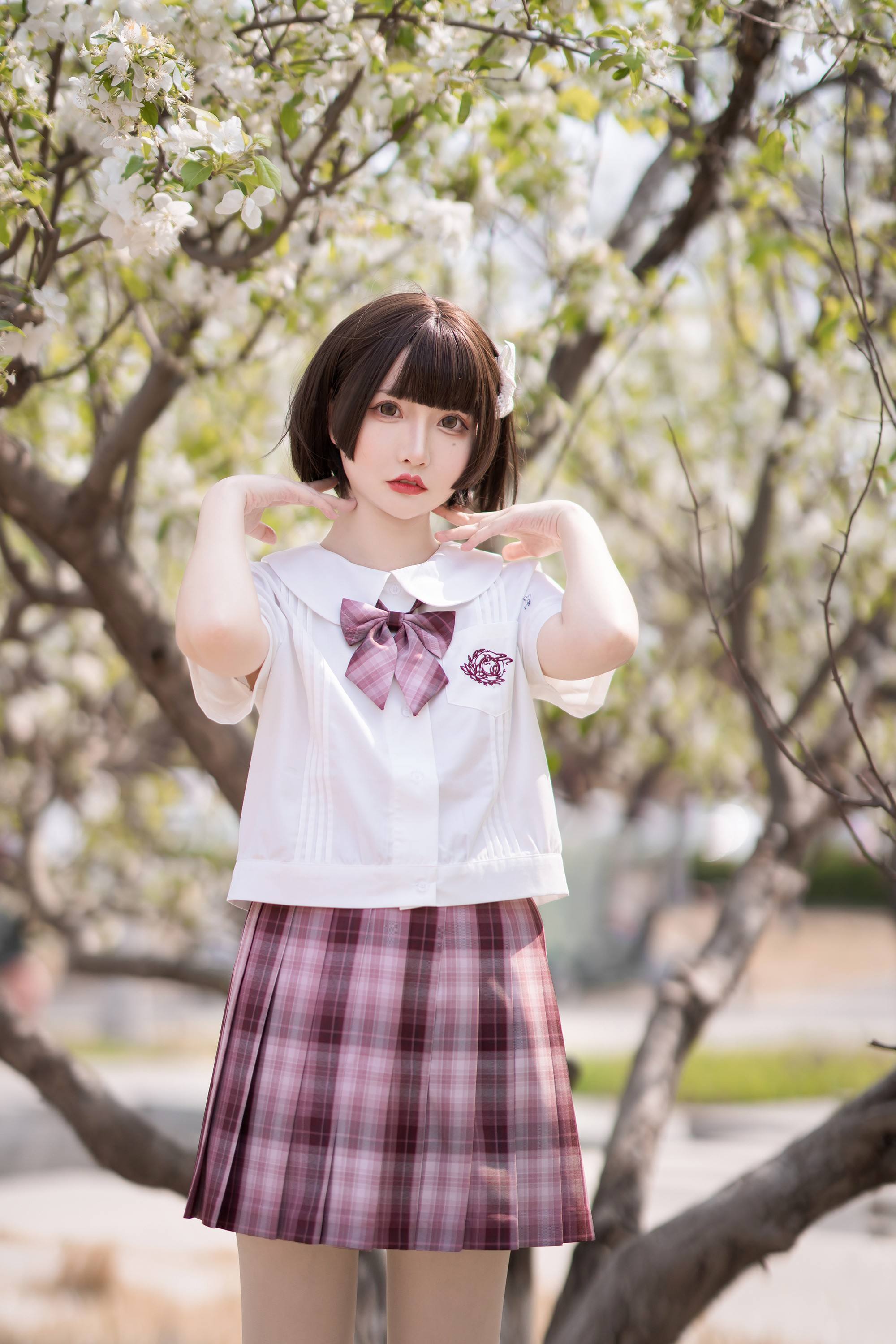 御茶家干枯玫瑰原创jk制服格裙短长早秋季百褶现货42cm裙长s