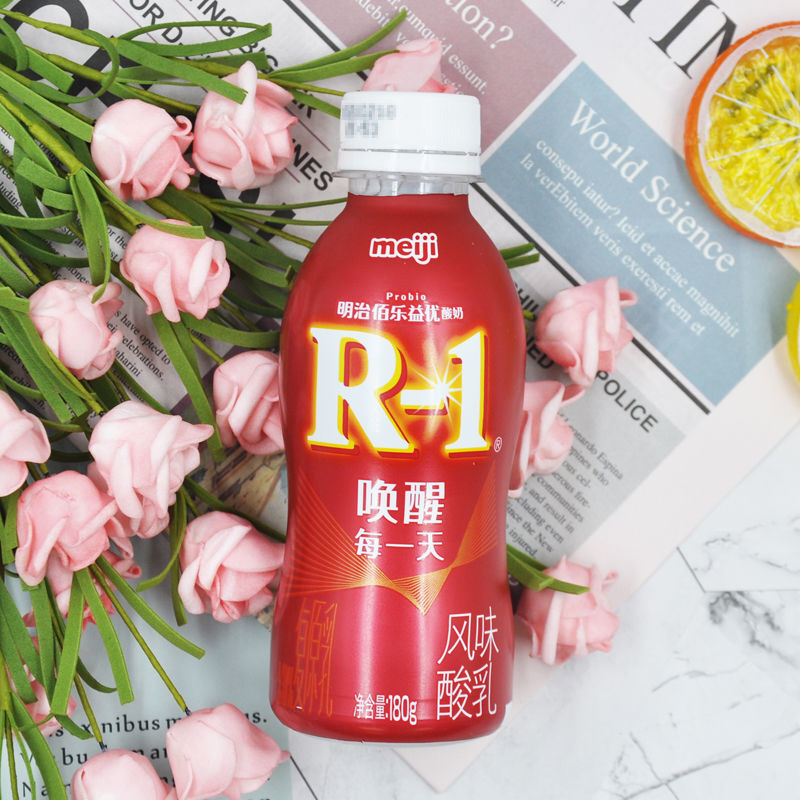 明治酸奶佰优180glg21r1风味发酵乳牛乳饮品r13瓶