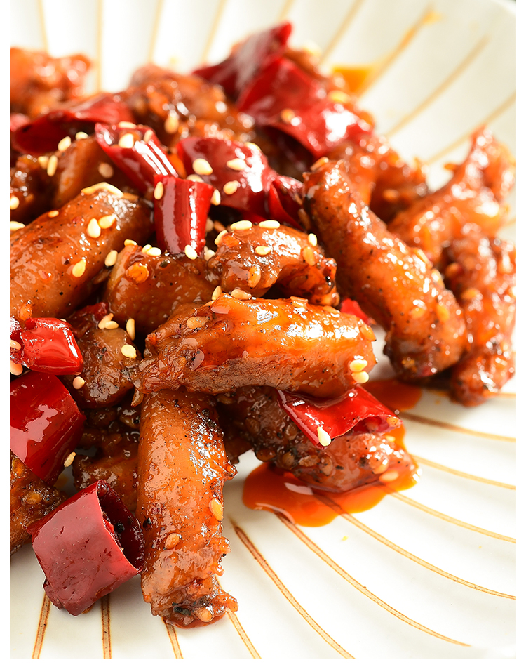 麻辣鸡脚筋五香卤味鸡爪四川网红小吃办公室零食100g麻辣味