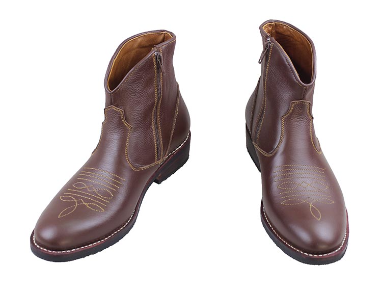 凯史甘斯【品质工装西部牛仔靴】西部牛仔靴男马靴骑士靴圆头马丁男靴