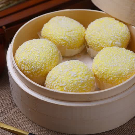 雪花流沙包椰蓉儿童营养早餐速冻包子速冻面点广式茶点雪花流沙包1