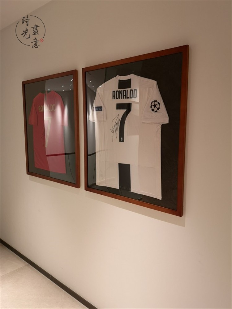 球衣相框装裱挂墙nba篮球足球网球衣服t恤裱框纪念收藏展示框架裱实木