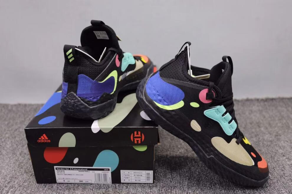 哈登5代篮球鞋hardenvol5发冰粉色男子低帮耐磨实战战靴荧光绿boost大