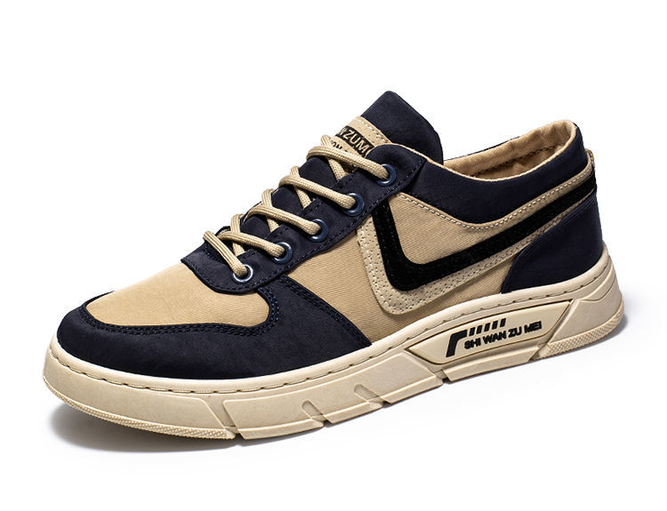 2021夏季新款透气冰丝雨伞布板鞋男士休闲鞋潮男鞋运动帆布鞋子黑色wz