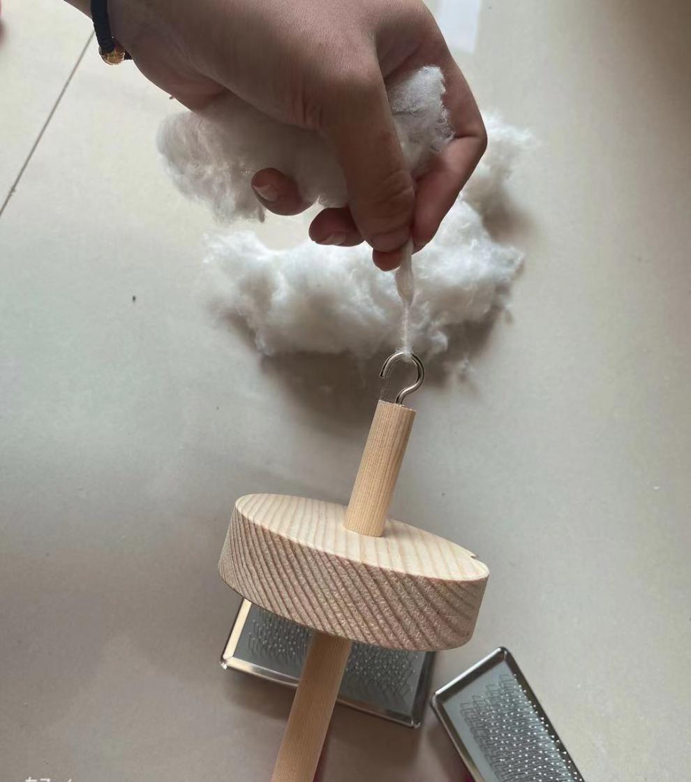 纺线锤狗毛纺锤纺线锤毛发diy编织猫毛围脖羊毛捻线器纺线器工具线锤1