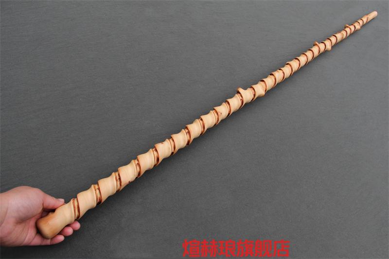 泫琅 鞭杆 贵州野生红子檬子木螺旋纹长棍文玩手杖陀螺鞭杆实木拐杖