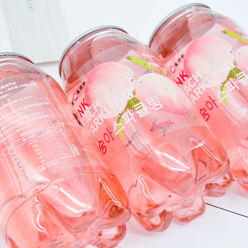 熊古屋桃汽水桃子味青瓜味荔枝气泡水夏日饮料罐装韩国进口350ml 荔枝