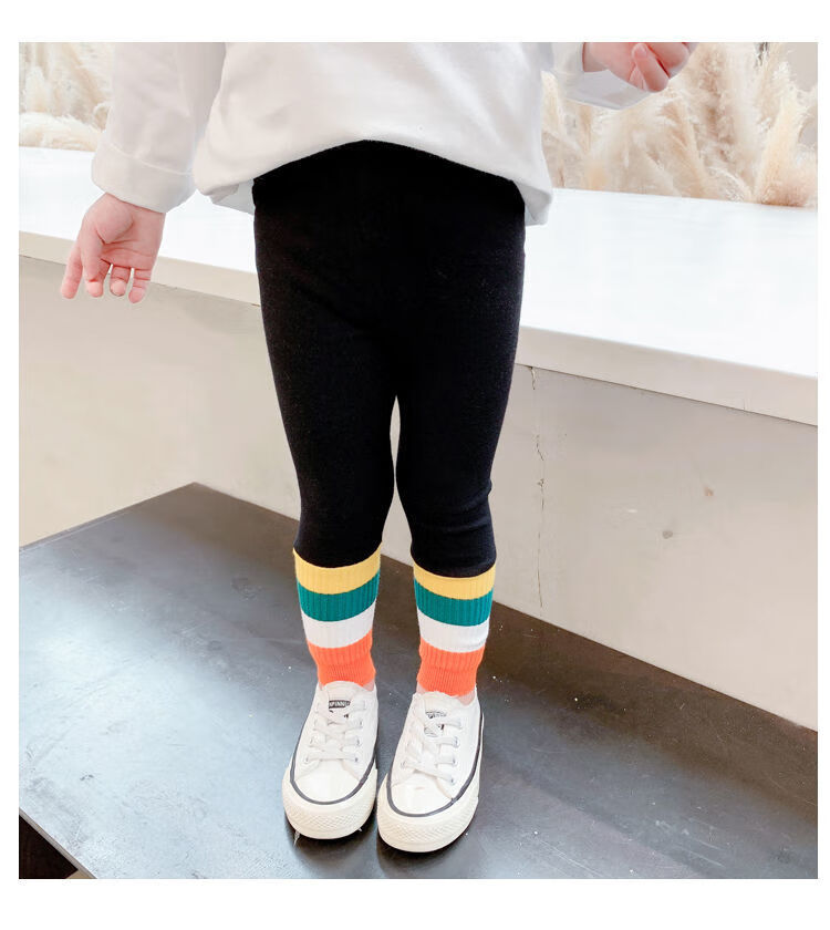 楔木杳婴儿打底裤女童纯棉裤子秋冬款宝宝长裤小儿童加绒加厚外穿保暖