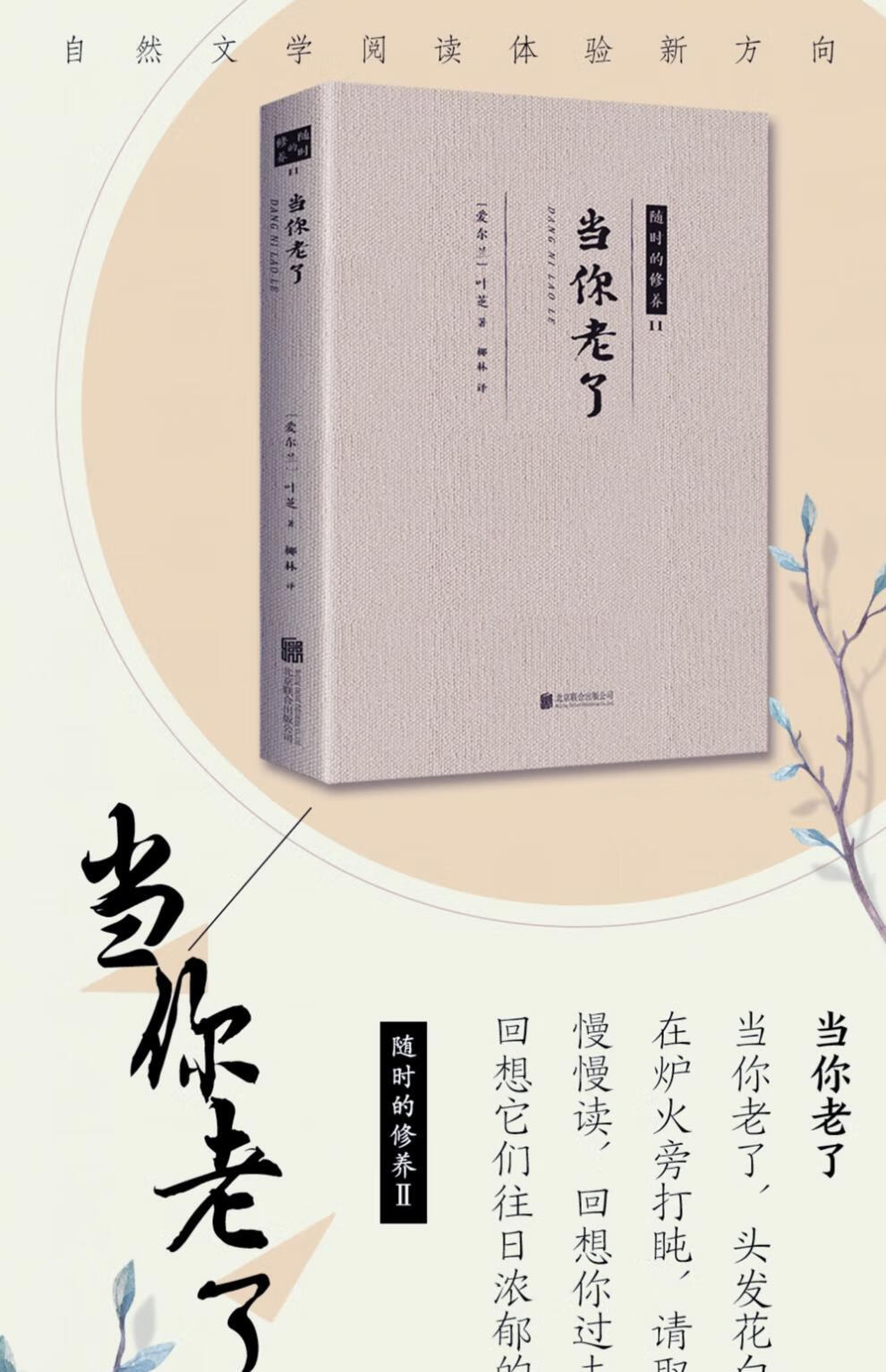 当你老了随时的修养自然与诗诺贝尔文学大奖系爱尔兰叶芝抒情诗选西方