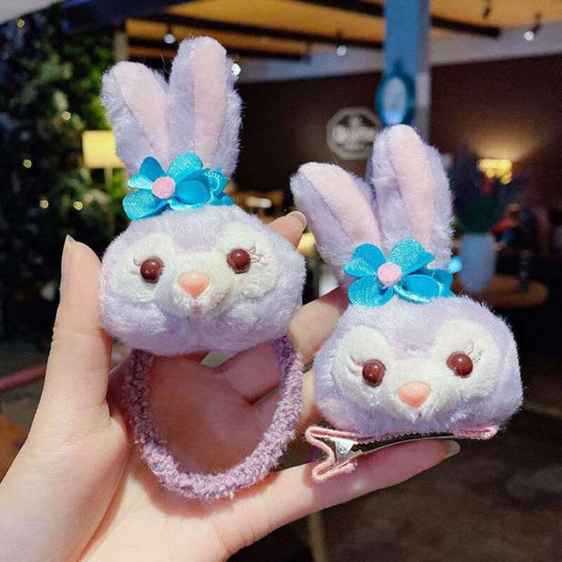 韩国新款星黛露兔子发饰卡通可爱少女心发夹发绳网红头饰女星黛露bb夹