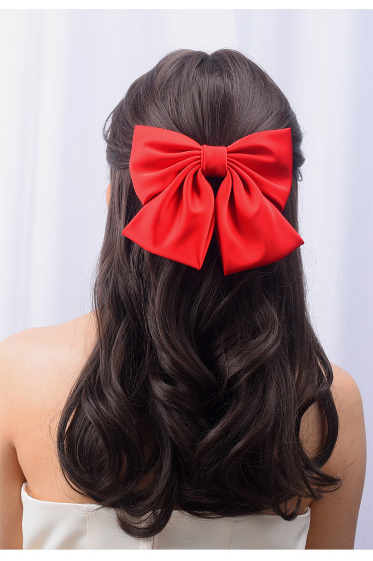 发卡女成人简单感大蝴蝶结发夹后脑勺气质头饰精致网红韩式新款生日