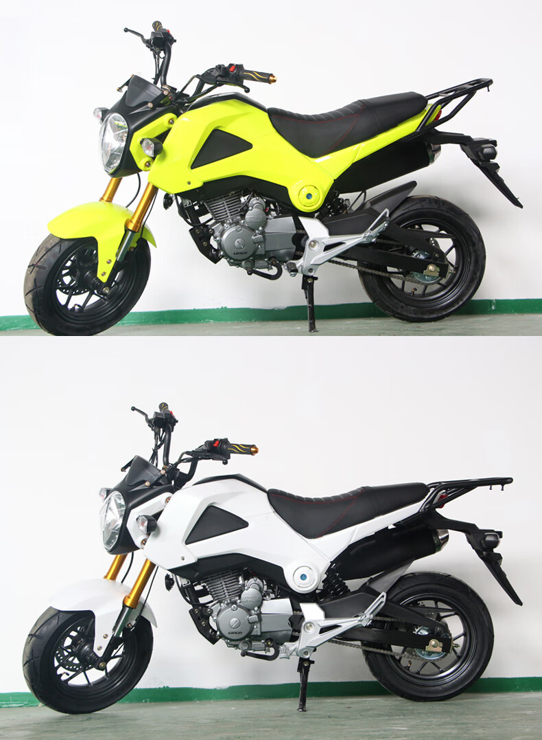 复古摩托车整车125cc大公仔越野摩托车街车迷你休闲车燃油小高赛 小