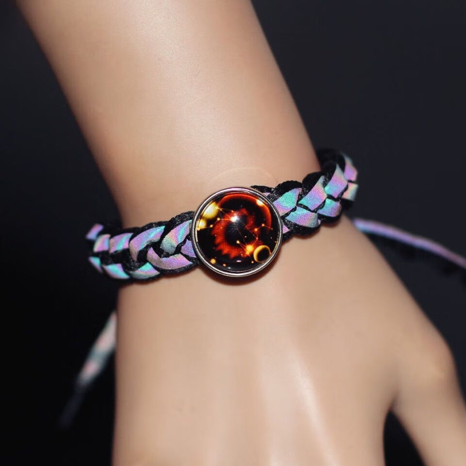 情侣手链异地感应发光一对震动手镯一对首饰抖音同黑色金牛座