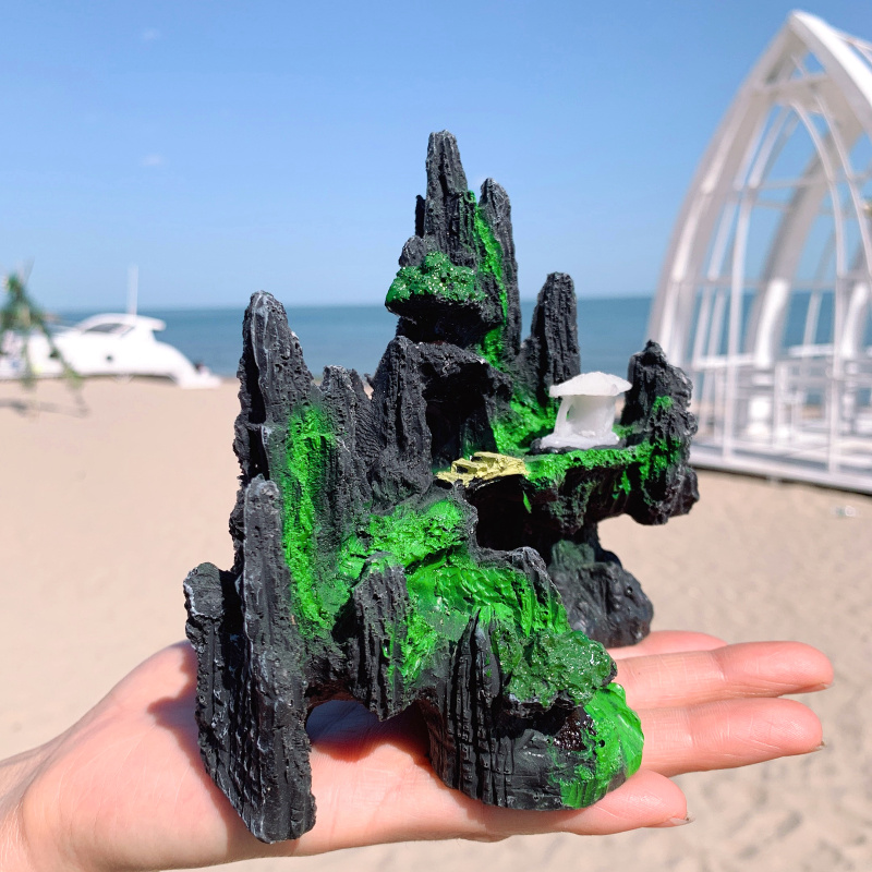 浙宠鱼缸装饰水族箱乌龟缸造景石假山水草缸创意套餐大型石头摆件布景