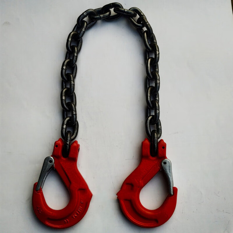 起重链条吊索具双头吊钩挂钩吊具行车吊车模具g80锰钢吊链拖车扣1t05