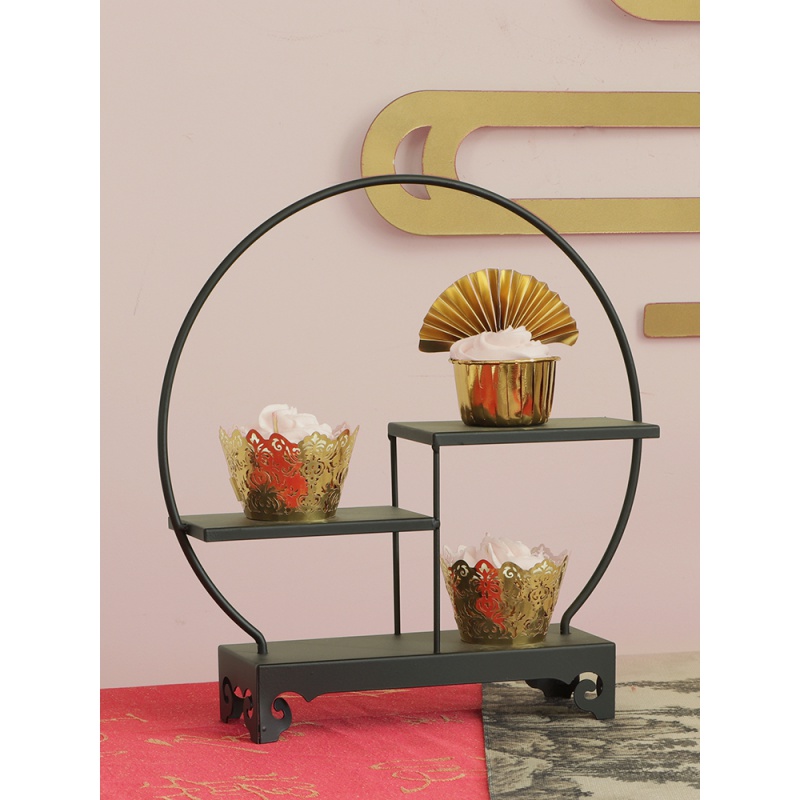 茶歇摆台架子中式甜品台摆件复古婚礼展示架寿宴装饰蛋糕茶歇摆台国风