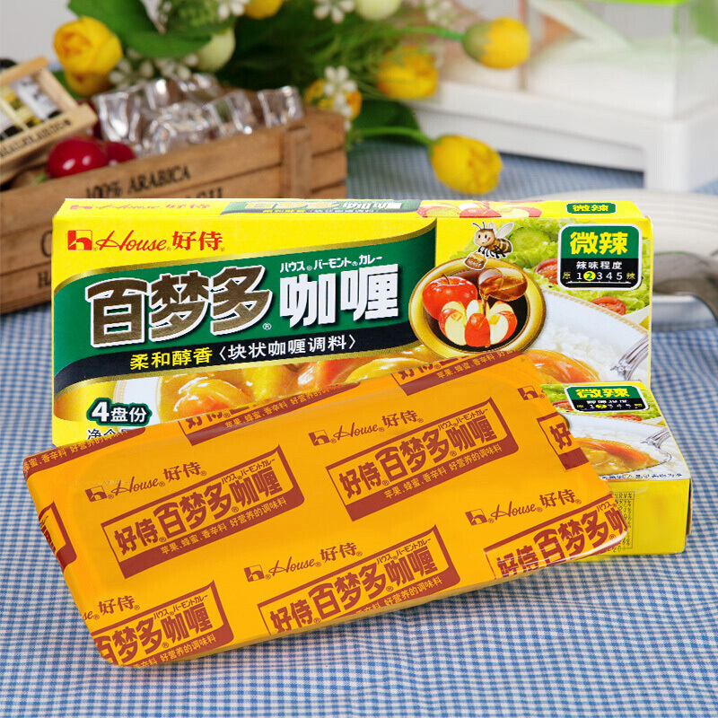 好侍house百梦多咖喱100g盒3咖喱块原味日式风味块状咖喱调味料百梦多