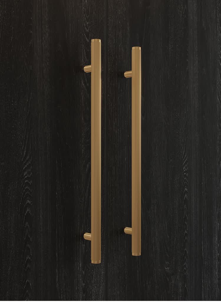 极简玻璃门拉手不锈钢黑白对装商店铺推拉有框实木门把手金色扶手1