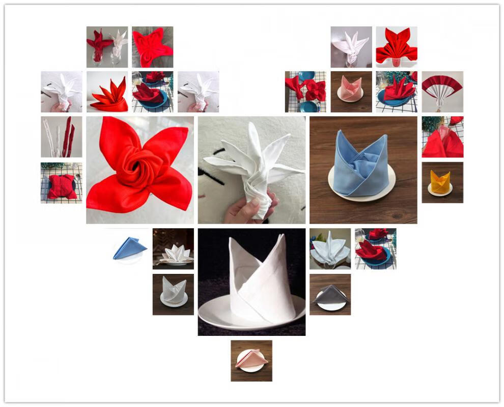 餐巾折花孔雀图片