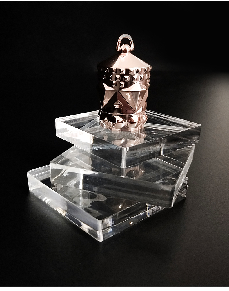 亚克力水晶方块爱心首饰展示架古玩摆件瓷器展示台有机玻璃小底座透明