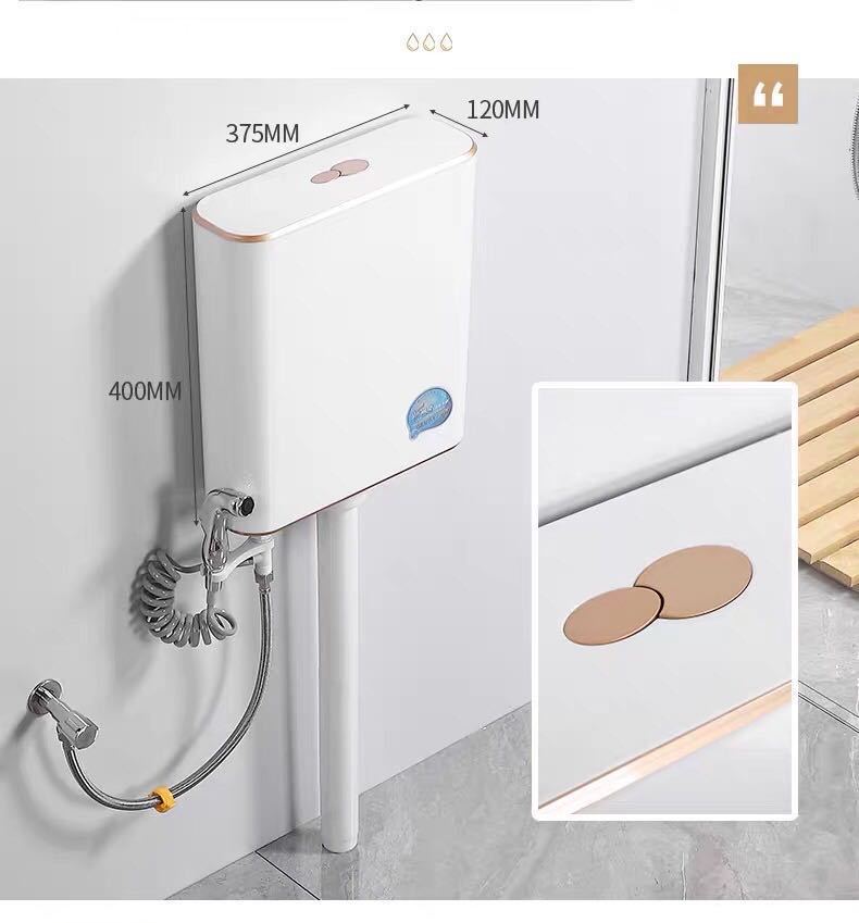 带盖子蹲便器带盖板翻盖式蹲坑陶瓷家用带洗手盆陶瓷冲水箱d带盖无弯