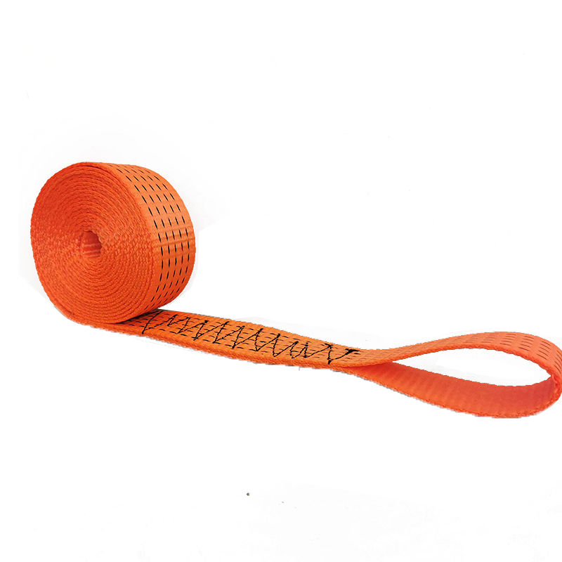 高强度涤纶货车刹车绳扁带绳绳拉紧器安全带拖车绳救援绳5cm宽3吨一头