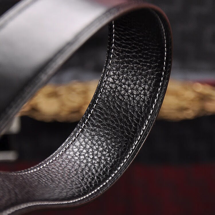 精选皮带男士真牛皮不带头无头无扣青中年带身韩版男士h扣腰裤带男女