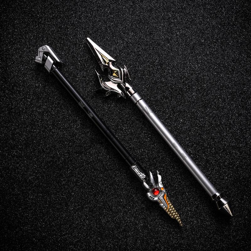 王者荣耀武器笔创意动漫王者笔武器金属赵云英雄荣耀签字黑笔孙悟空
