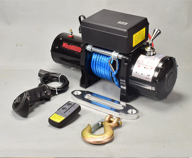 电动绞盘12v吊机24v伏越野车自救汽车电动葫芦卷扬机车载小吊机 24伏