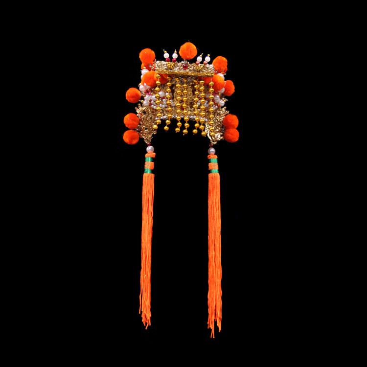 传统古法全手工台金纸制佛帽神明帽子天上圣母白莲圣母妈祖帽4寸头围