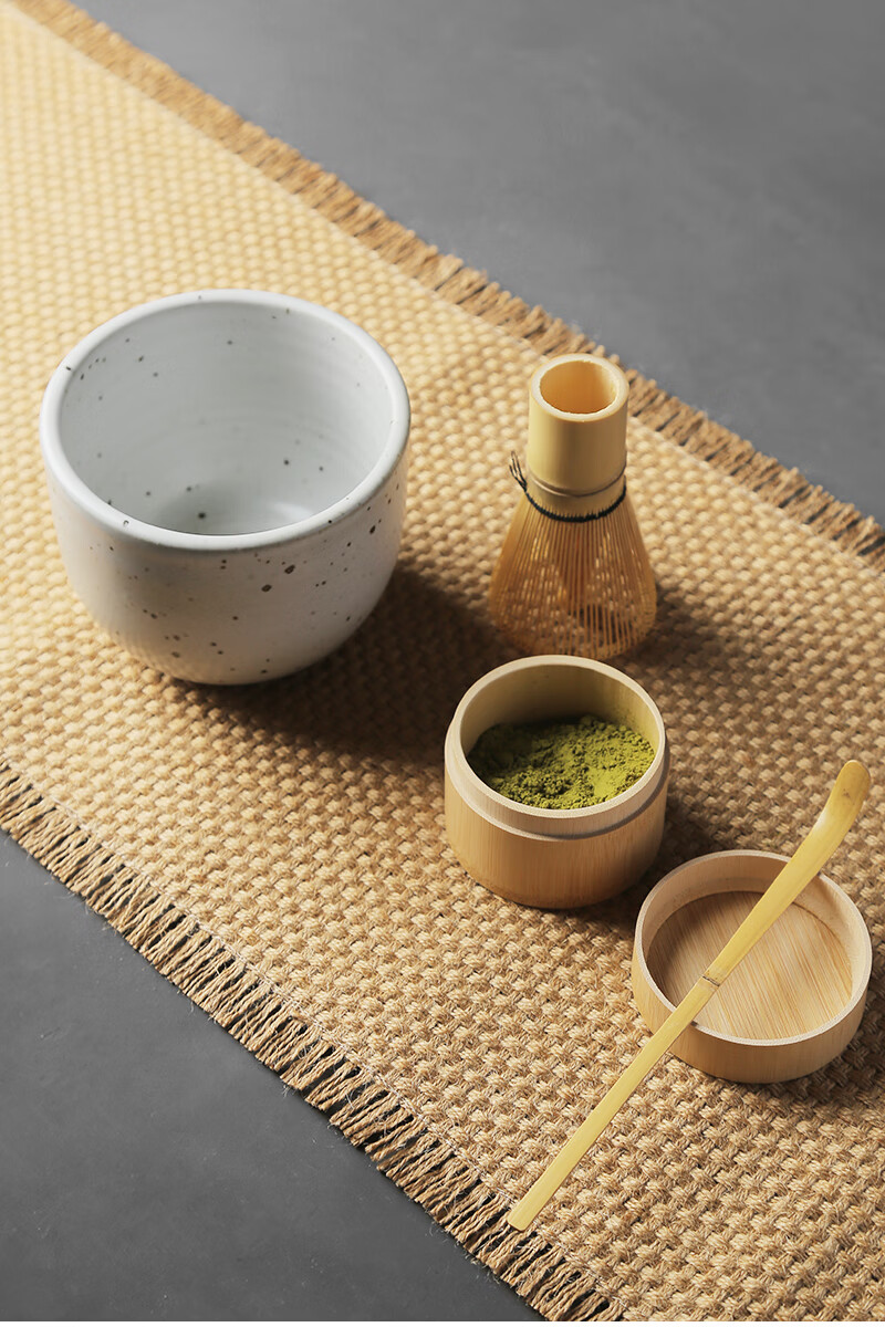 抹茶搅拌器茶筅抹茶盒搅拌刷日式手工粗陶茶碗宋代点茶工具组合茶勺配