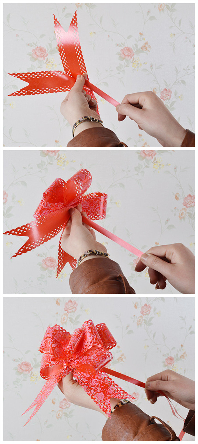 小米mi生态同款手蝴蝶结扎花礼品包装抽花彩条丝带彩带喜糖盒配件材料