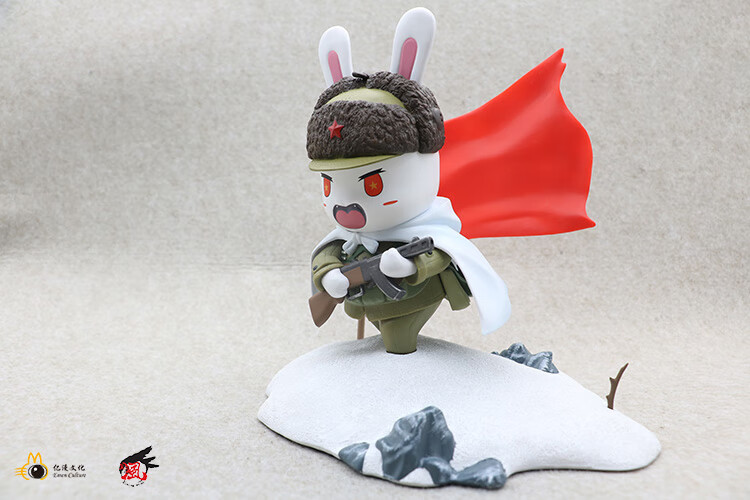 樱安娜 那年那兔那些事儿 冲锋兔模型摆件 种花家的