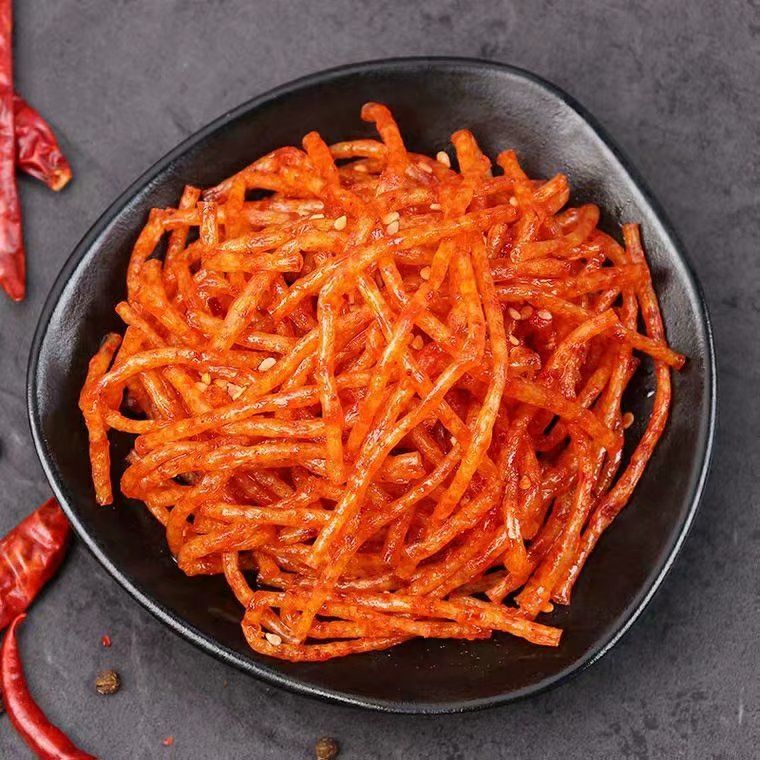 乡乡嘴魔法丝辣条丝办公室网红小零食62克大包休闲 小蓝款10包【图片