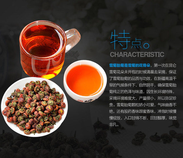 新疆野生昆仑雪菊胎菊特级新货高海拔天山雪菊茶50g250g 昆仑胎菊(1罐