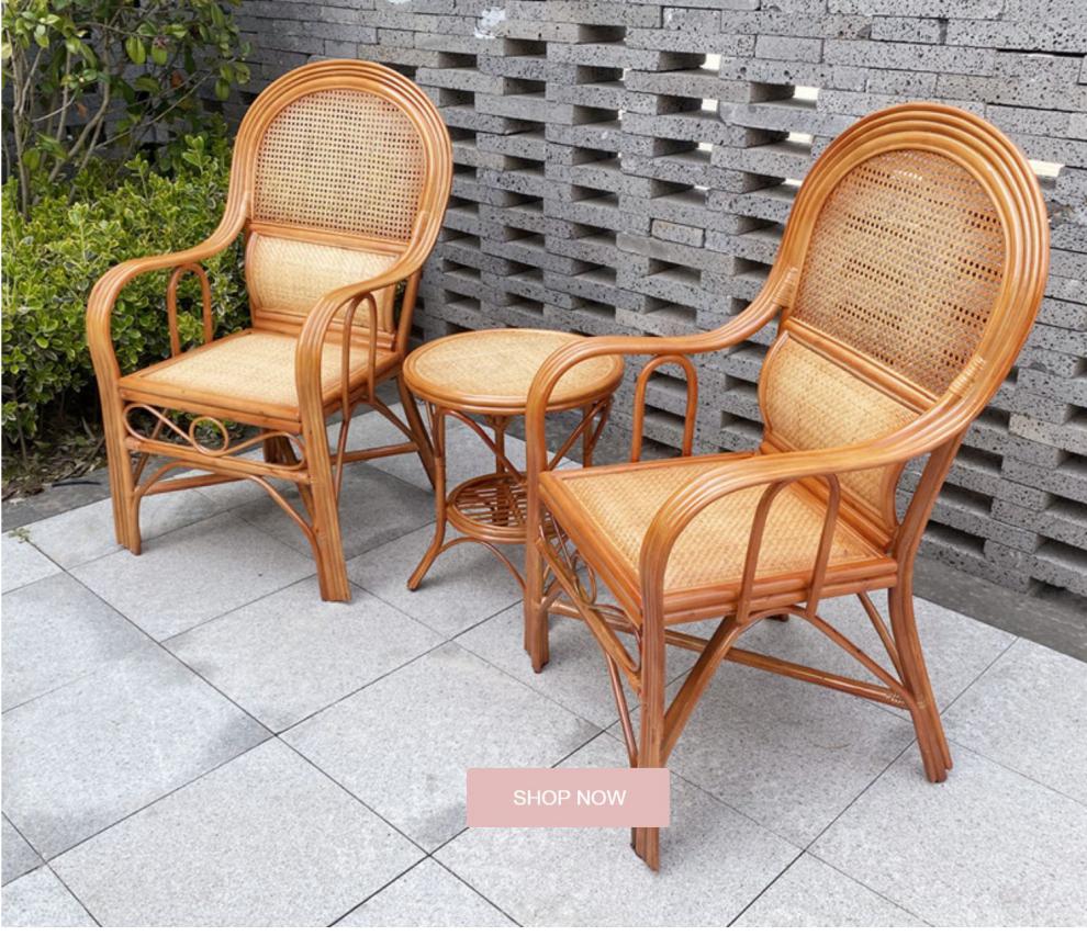 买卖桥藤椅子家用老人藤编透气单人靠背椅书房靠背椅子天然真藤扶手桔