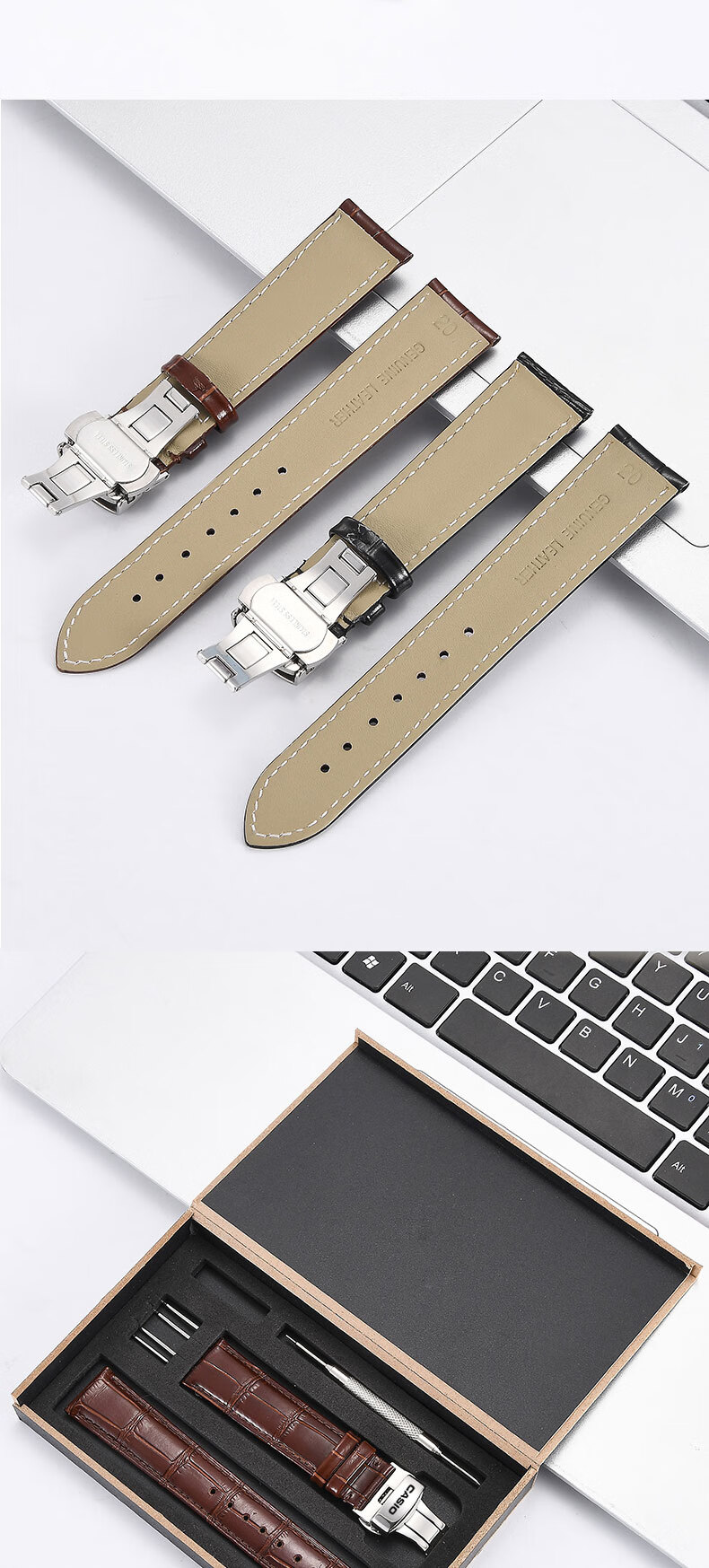 卡西欧表带casio卡西欧手表带男女款mtp1375黑色1183蓝色蝴蝶扣表链