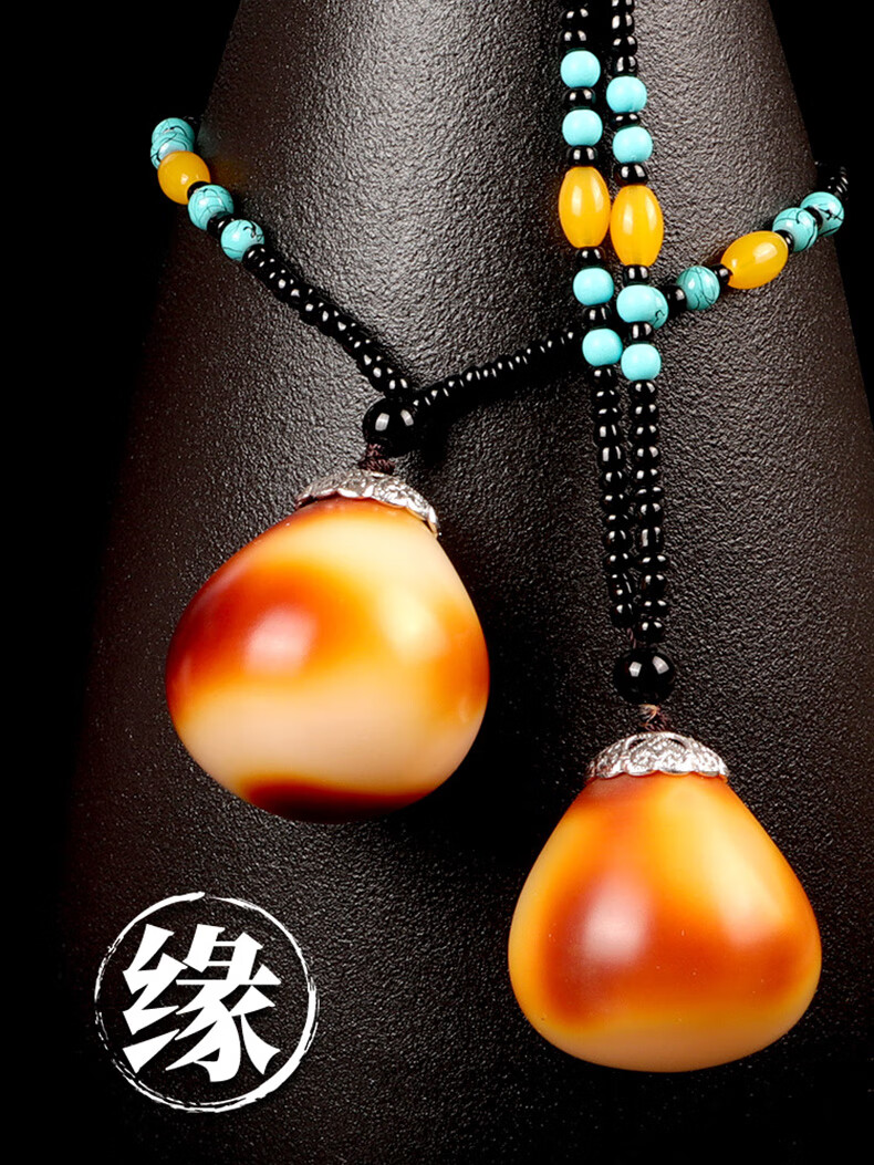 2022新款吊坠佛心果佛心果吊坠成品金包玉老果手把件彩色果释迦菩提