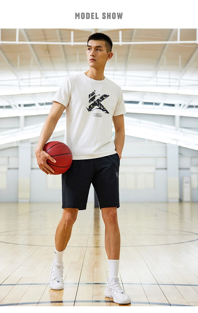 安踏kt短袖男夏季新品汤普森篮球t恤运动体恤透气半袖1521211113基础