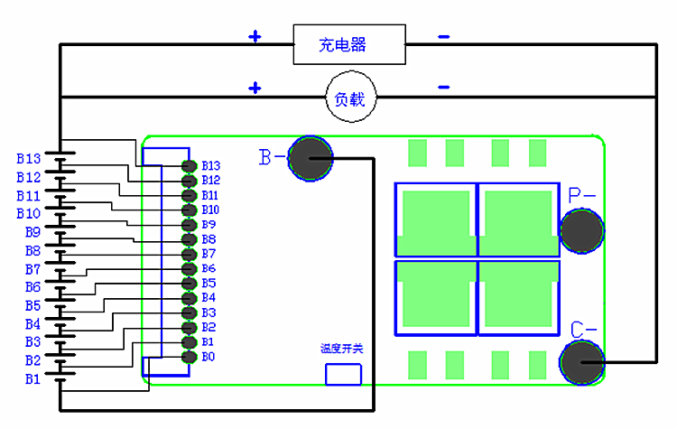 48v保护板13串接线图图片