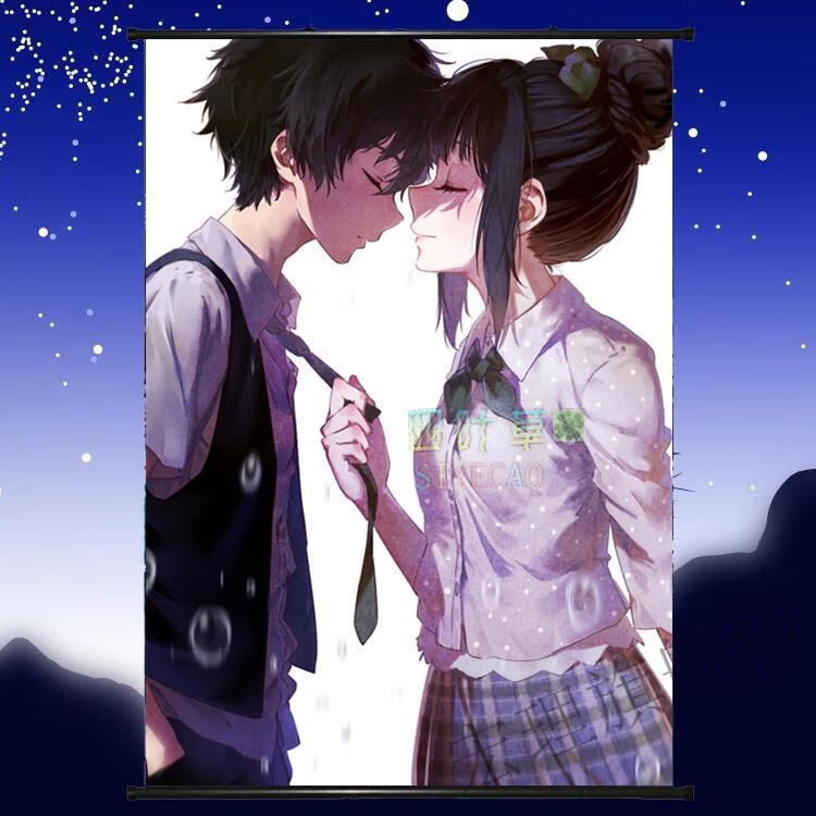 冰果冰菓千反田爱瑠折木奉太郎定制动漫周边大卷轴挂画布画海报 p