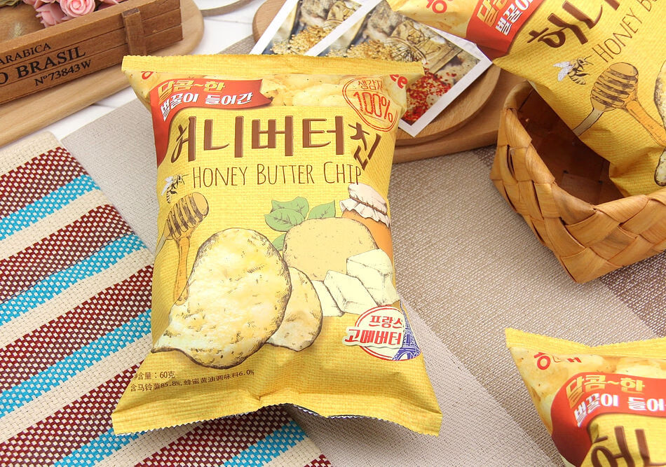 韩国进口薯片 海太蜂蜜黄油薯片芝士奶酪土豆脆片膨化薯条电影零食